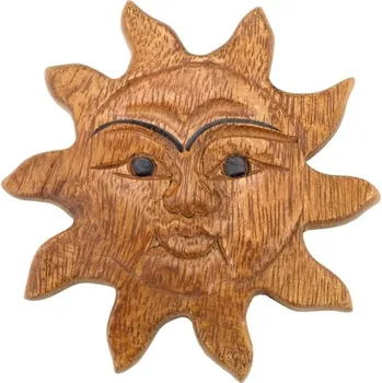 Dekorace na stěnu Slunce dřevo 13 cm
