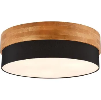 Trio 611500302 přisazené stropní svítidlo Seasons 3x40W | E27 - černá, dřevo + sada - Trio LED žárovka 2x10W | E27 | 3000K | 806lm