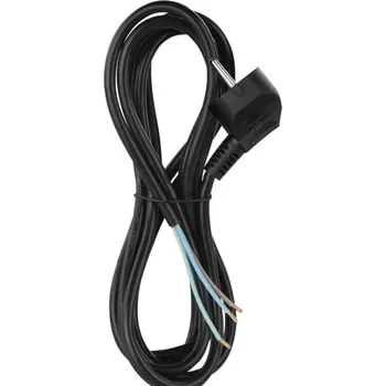 Flexo šňůra PVC 3x1,5 mm, 2,0m černá