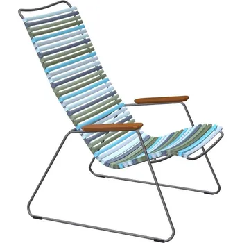 Modrozelené plastové zahradní lounge křeslo HOUE Click