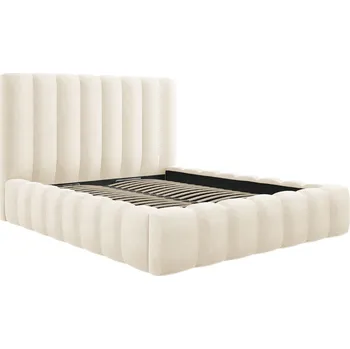 Postel Micadoni Sametová postel Kelp 140 x 200 cm s úložným prostorem