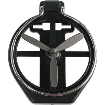 Držák do auta Držák nápojů do auta a ventilátor do auta do větrací mřížky - skládací, 2v1 - černý