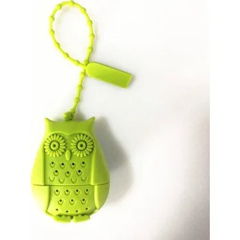 Sítko na čaj Silikonové sítko na čaj | čajové sítko, styl sovička - Zelená