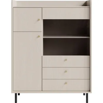 Komoda Vysoká komoda II Ariana - béžová/dub pískový