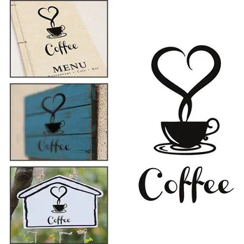 Samolepící dekorace Samolepka na zeď | dekorace na zeď do kuchyně Coffee, 20 x 12 cm