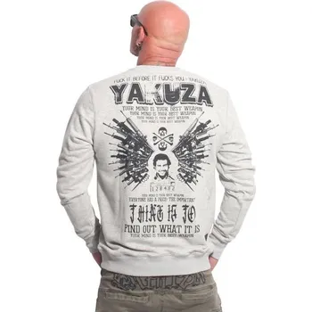 Pánská mikina Yakuza mikina BEST WEAPON PB 23020 Hell Grey