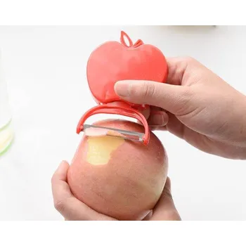 Kuchyňská škrabka Škrabka na brambory | škrabka na zeleninu a ovoce, styl jablko - červená