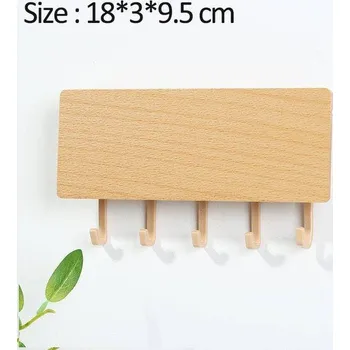 Věšák Věšák na klíče | organizér na zeď - Béžová (zelený háček)