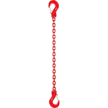 Příslušenství pro stavební techniku SVX Řetězový závěs hák-hák tř 80 (4 m, 3150 kg, 10 mm) 4m 3150kg 10mm cervena