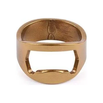 Otvírák Otvírák na pivo v prstenu - dárek pro pivaře - Zlatý