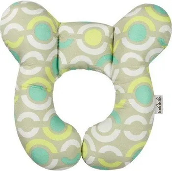 Dekorativní polštářek Polštářek za krk | podhlavníček do kočárku, styl medvídek - Žluté kolo