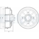 Brzdový buben Delphi BF282
