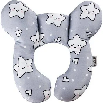 Dekorativní polštářek Polštářek za krk | podhlavníček do kočárku, styl medvídek - Usměv