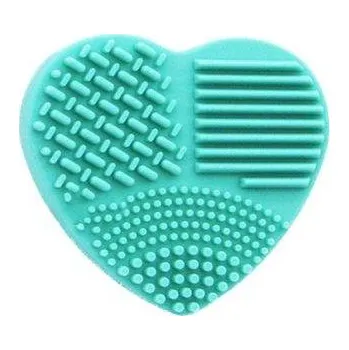 Kosmetická pomůcka | brushegg na čistění stětců silikonový - srdce - Zelená