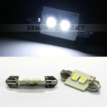Autožárovka CAN-BUS sufitka bílá - Super Light, 2 SMD LED, 36mm, 1ks (LED sufitka bílá - Super Light)