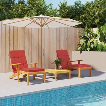 Matrace Nábytek XL Podušky na polohovací židli 2 ks červené oxfordská látka 361990