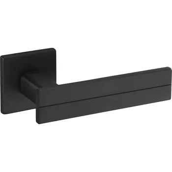 Dveřní kování TI - LINHA 1 - HR 2736Q 5S rozety WC, klika/klika BS - Černá matná (153)