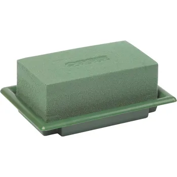 Svíčka Miska aranžovací florex zelená mini - 13,5x9x5,5 cm (Tec ar Flor)