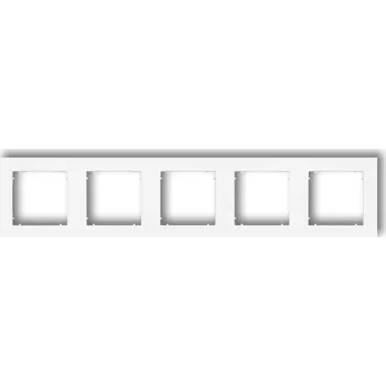 Elektrická zásuvka KARLIK Rámeček pětinásobný pro zásuvky a vypínače Barva: Matná bílá