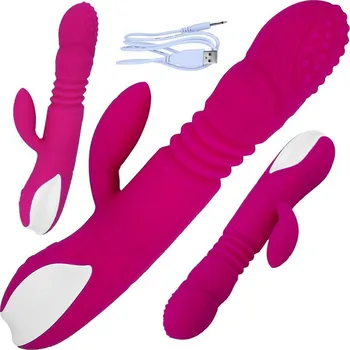 Vibrátor LOLO vibrátor posuvný silikonový se stimulátorem