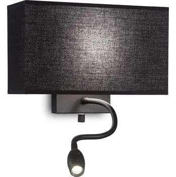 Nástěnné svítidlo Nástěnné svítidlo Ideal Lux Hotel AP2 all black 215709 E27 1x60W černé