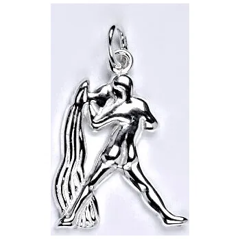 Přívěsek Stříbrný přívěsek měsíční znamení vodnář - P982 (Stříbrný přívěsek znamení vodnář)