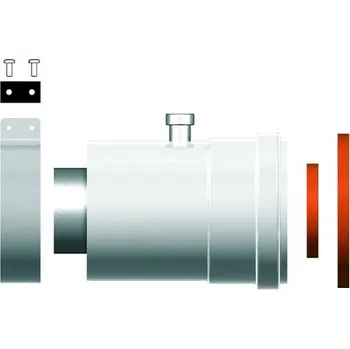 Kouřovod Kotlová hlavice pro kotle Chaffoteaux kondenzační - připojovací kotlová hlavice pro odkouření ke kotlům Chaffoteaux; Kotlová hlavice pro kotle Chaffoteaux kondenzační - připojovací kotlová hlavice pro odkouření ke kotlům Chaffoteaux