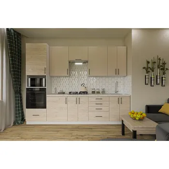 Kuchyňská linka Kuchyňská linka 280 HORLY 1 satin/light rockford hickory