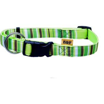 Obojek pro psa BAFPET Popruhové obojky PROUŽKY Barva: Zelená, Rozměr: 15mm x 30-50cm 18100PS