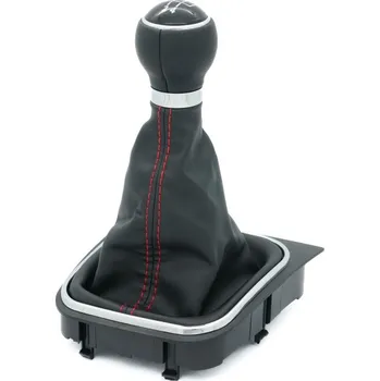 Řadicí páka s manžetou VW Caddy III EOS Golf V VI Jetta III Touran 5-rychl červená