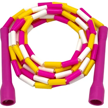 Švihadlo Korálkové švihadlo Compact - růžovo žluto bílé