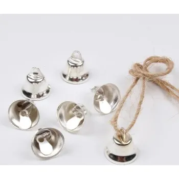 Zvoneček 11 mm, kov, stříbrný - zvonivý