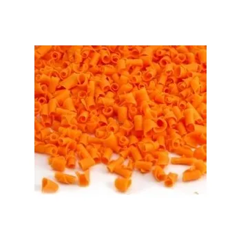 Jedlá dekorace na dort Čokoládové hoblinky - Oranžové (pomerančové) / 50 g