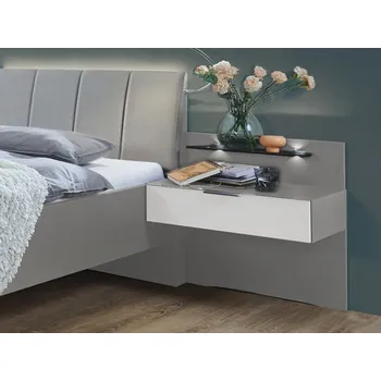 Noční stolek Noční stolek SHANGHAI 3 kieselgrau/bílá