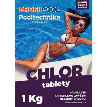 Bazénová chemie Pooltechnika Pomalurozpustné chlorové tablety 1kg PROFIPOOL