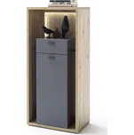 Šedá nízká knihovna do obývacího pokoje LIZZANO