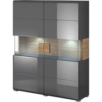 Komoda Komoda TOLEDO (typ 42) dub Grandson/šedý lesk