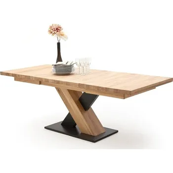 Jídelní stůl Rozkládací jídelní stůl z masivu MENDOZA A dub bělený Velikost stolu 180x100