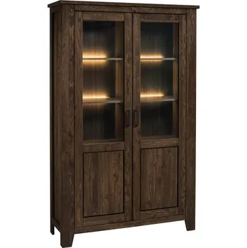 Knihovna Vitrína PINEROLO typ 12 dub zastaralý olejovaný