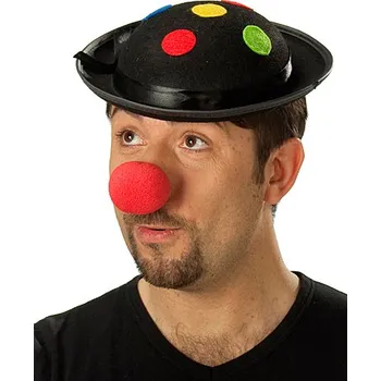 Karnevalový doplněk Klaun - dachu puntík D - červená