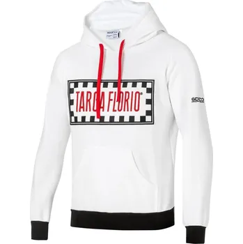 Pánská mikina Sparco Mikina Hoodie Targa Florio Bílá XXL