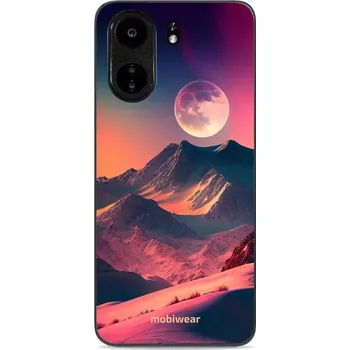 Pouzdro na mobilní telefon Lesklý kryt Mobiwear Glossy - Xiaomi Poco C65 - G008G Pahorky s měsícem (Prémiové lesklé pouzdro, obal, kryt Mobiwear Glossy na mobil Xiaomi Poco C65 - G008G Pahorky s měsícem, materiál Plast + TPU silikon - krytí po všech stranách, neošoupatelný potisk,)