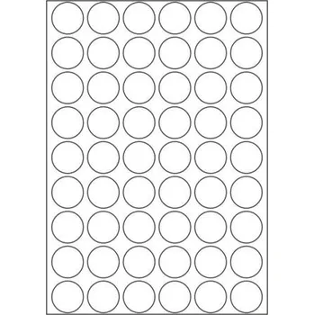 Speciální papír Etikety PRINT kruh průměr 30 mm bílé lesklé (100xA4)
