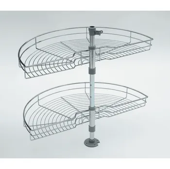 Kuchyňská skříňka Wireli Karusel CLASSIC 180° / 800 mm / lesklý chrom Univerzální osazení 400 mm