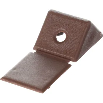 Nábytkové kování Interex PVC spojovací úhelník malý - hnědý