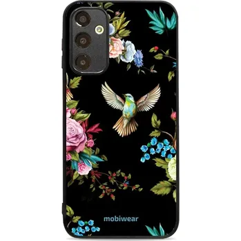 Pouzdro na mobilní telefon Lesklý kryt Mobiwear Glossy - Samsung Galaxy A25 5G - G041G - Ptáček a květy (Prémiové lesklé pouzdro, obal, kryt Mobiwear Glossy na mobil Samsung Galaxy A25 5G - G041G - Ptáček a květy, materiál Plast + TPU silikon - krytí po všech stranách, neošoupateln
