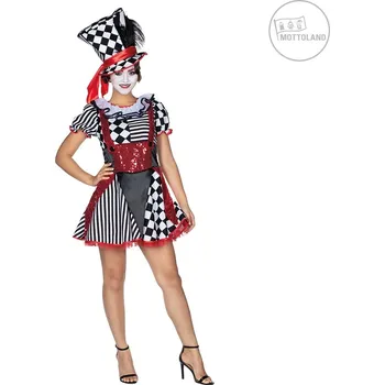 Karnevalový kostým Mottoland Dámské šaty krátké Pierot - velikost 42