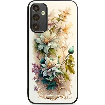 Pouzdro na mobilní telefon Lesklý kryt Mobiwear Glossy - Samsung Galaxy A25 5G - G014G Krémové květy (Prémiové lesklé pouzdro, obal, kryt Mobiwear Glossy na mobil Samsung Galaxy A25 5G - G014G Krémové květy, materiál Plast + TPU silikon - krytí po všech stranách, neošoupatelný)