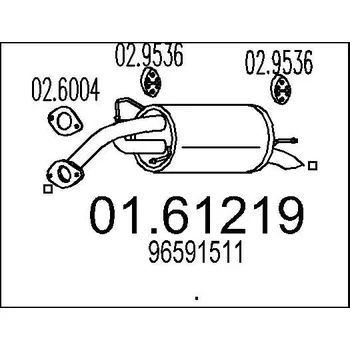 Auto-moto Zadní tlumič výfuku MTS 01.61219