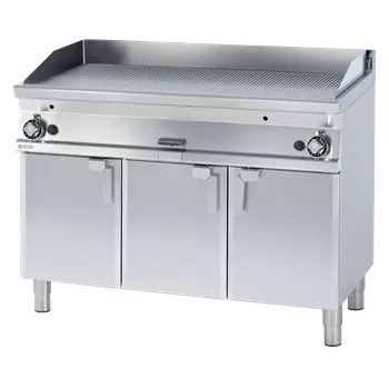 Grilovací deska 116x51 plynová chromovaná rýhovaná s podestavbou | RM - FTR-712GS